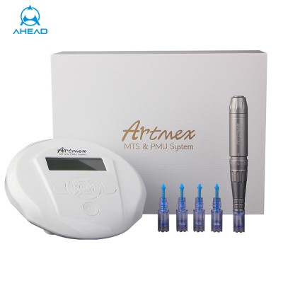 10 LEVELS Artmex V6 best selling maquillage permanent allemagne With 1pc tattoo machine pen and 5pcs needle cartridges for sale