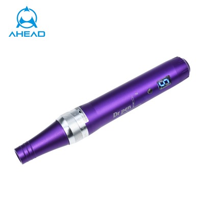 Ahead Purple derma pen x5 - W wireless microneedling machine LCD dermapen professional beauty skin care dr pen X5 for salon/home